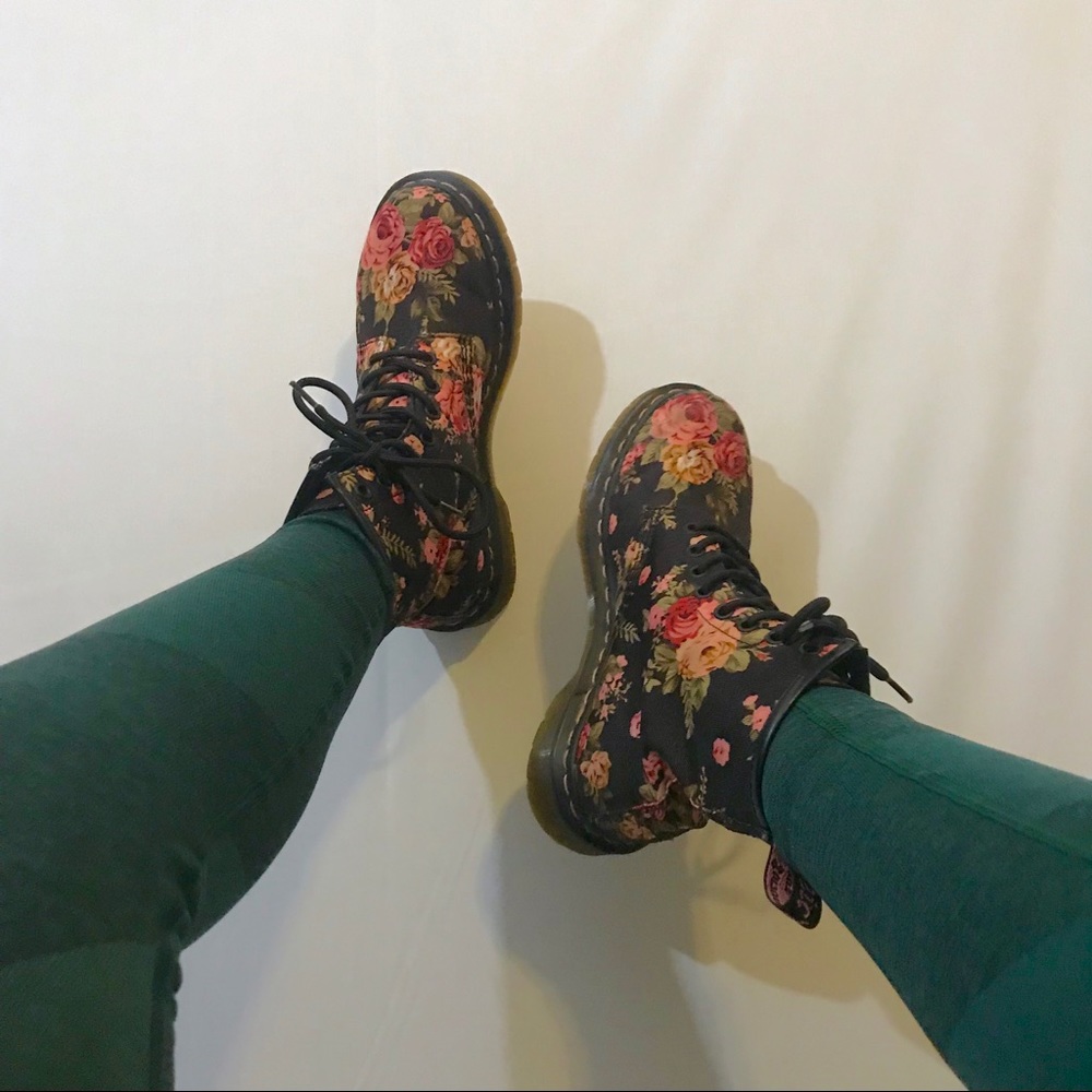 Floral Print Doc Martens